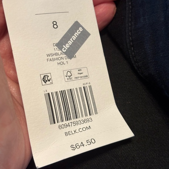 Wonderly jeans high rise flare black womens size 8 full length with slit - Picture 10 of 11